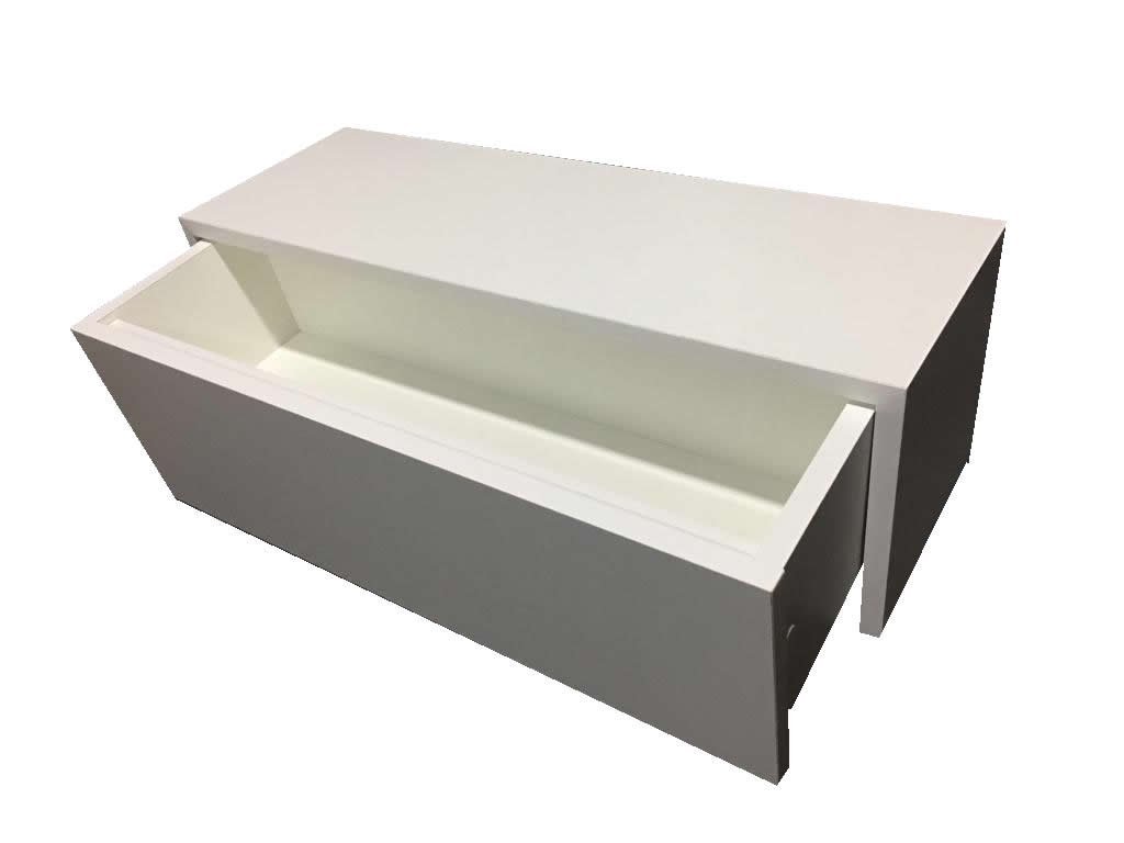 aparador suspenso com gaveta branco 80x20x20