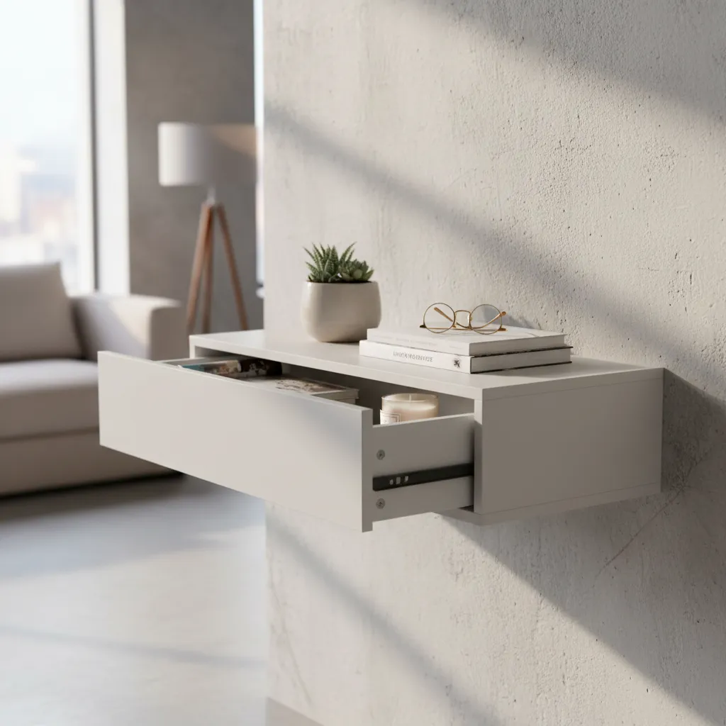 Aparador Suspenso com Gaveta 65cm Branco - Ideal para Hall e Quarto