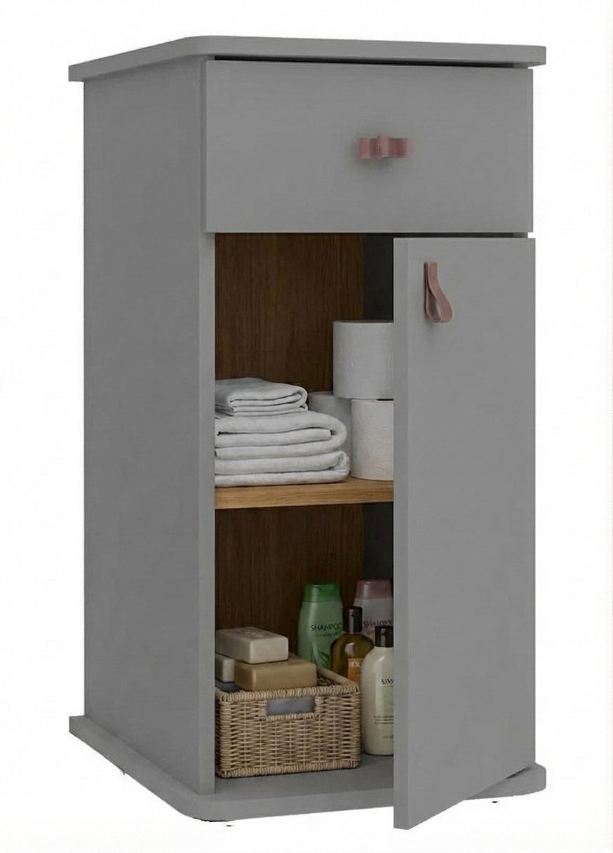 Armario de chão Com uma Gaveta e uma porta 38x37x85