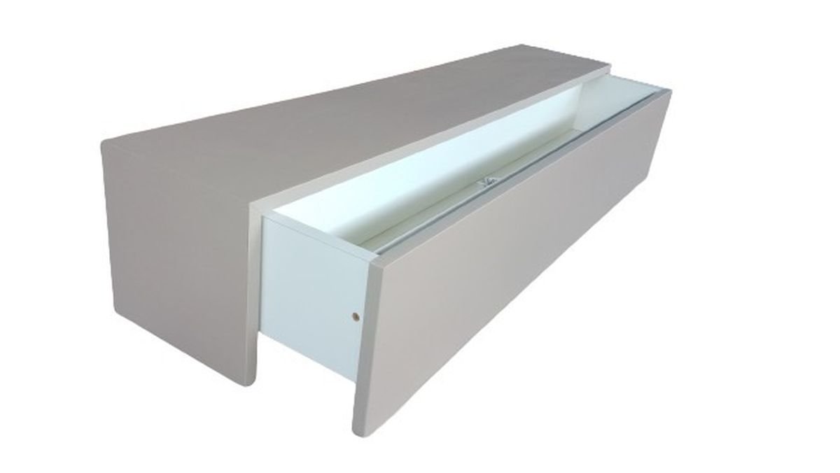 aparador suspenso com gaveta Off White 60x20x20