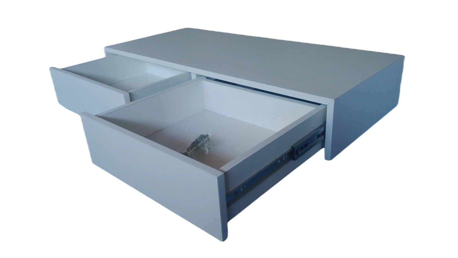 aparador suspenso com duas gavetas branco120x35x20