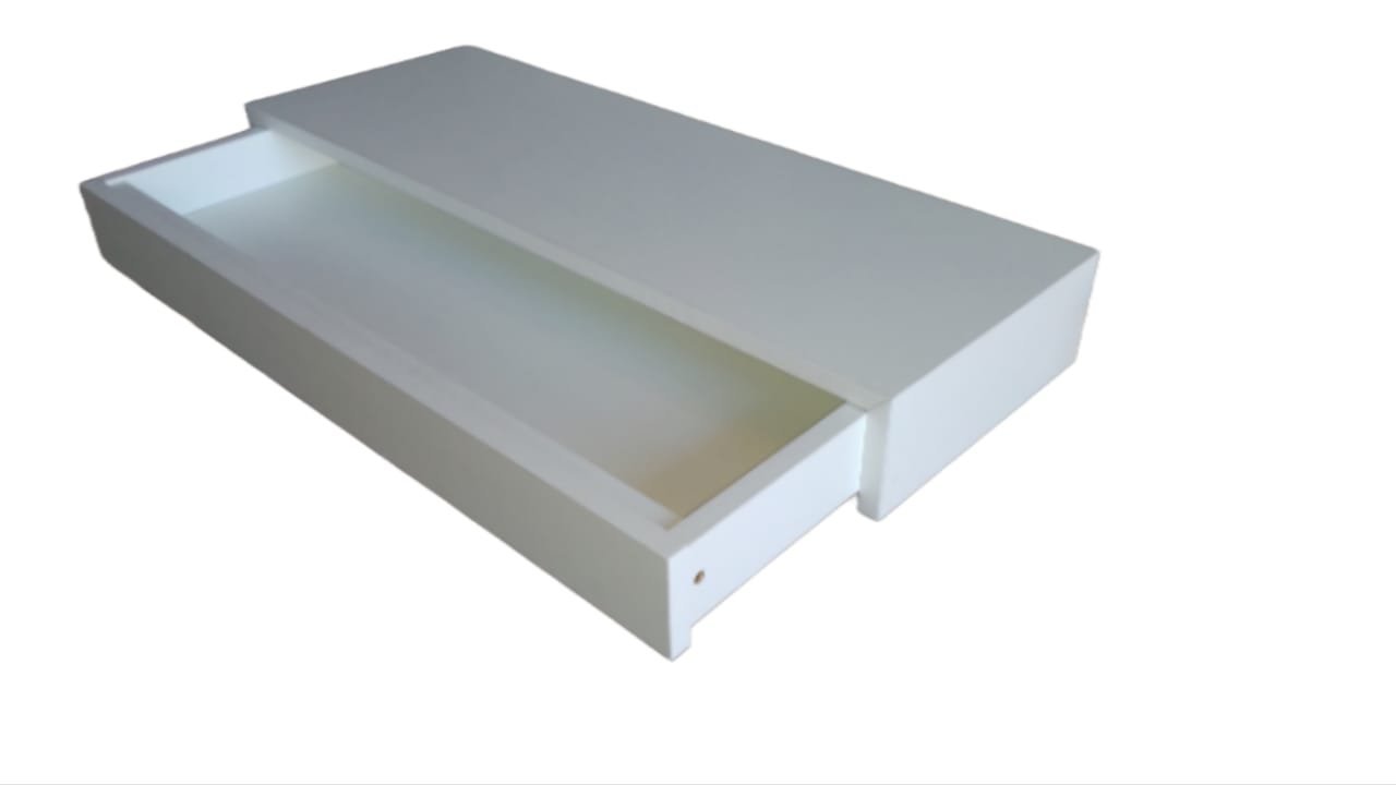 Aparador Suspenso Mdf Com Gaveta branco 60x20x10