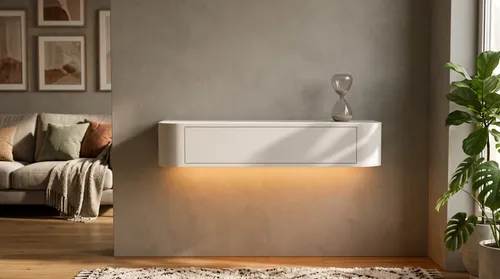 Prateleira Suspensa Com Uma Gaveta Dois Canto Curvo 60x40x20 Branco