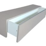 aparador suspenso com gaveta Off White 60x20x20