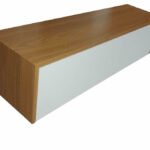 aparador suspenso uma gaveta freijó com branco 60x25x20