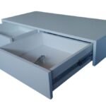 aparador suspenso com duas gavetas branco 120x50x15