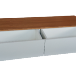 aparador suspenso mdf duas gavetas freijó 240x23x30