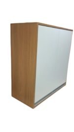 armário suspenso com duas portas freijó/branco129x30x50 - Imagem 3