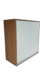 armário suspenso com duas portas freijó/branco129x30x50 - Imagem 6