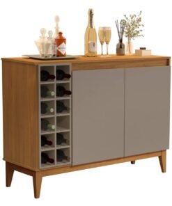 buffet com porta vinhos duas portas