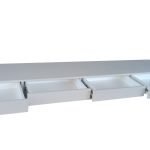 aparador suspenso mdf duas gavetas branco 240x50x12