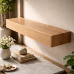 mini bancada suspensa buffet hall uma gaveta freijó 100x20x10